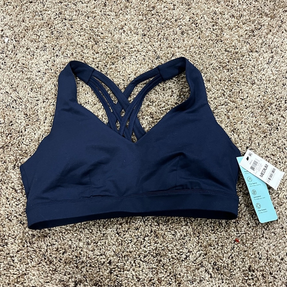 Ideology Deep Blue Sports Crossback Sports Bra